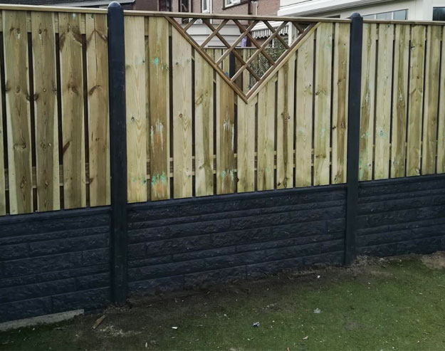 tuinschutting, rhombus profiel